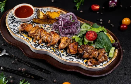 Шашлык из куриного филе кавказский 